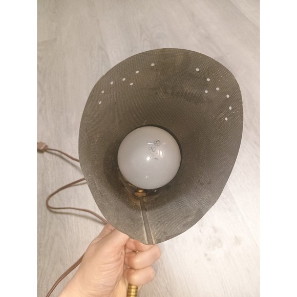 Vintage Mod Century Desk Lamp Organizer Tray Metal Shade - Picture 6 of 8